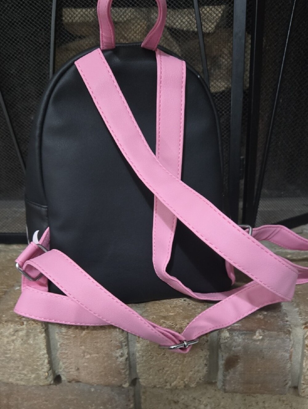 Sanrio Loungefly Black Pink Kuromi & My Melody Heart Backpack Hot Topic - Picture 4 of 4